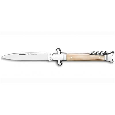 Chatellerault knive - 2 pieces - Real blond horn handle
