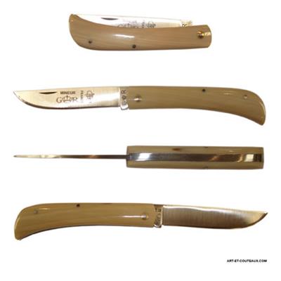 Mineur knife - Pressed blond horn handle