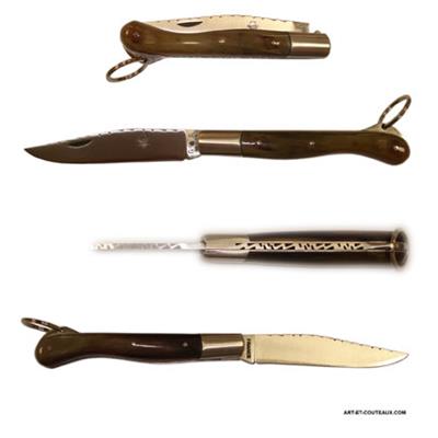 Salers knife - 1 piece - Real horn handle