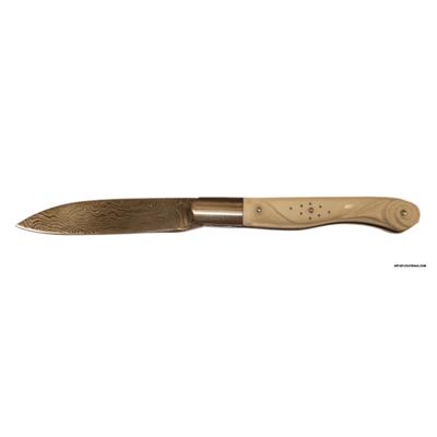 Unique Knife - Aurillac - Damascus blade - Ivory handle