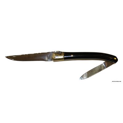 Lady Laguiole Knife - Real black horn handle