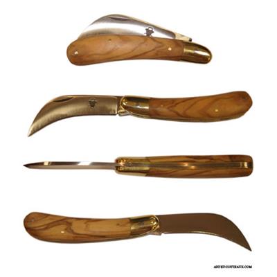 Serpette knife - Olivewood handle