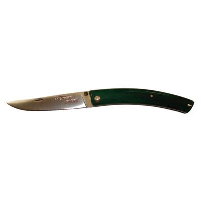 Thiers knife 9cm - Green stamina wood handle