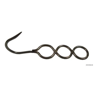 Hook with 4,2mm forged wire. 3 holes - Set of 12