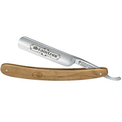 Böker straight razor - 5/ stainless steel blade - Olivewod scales