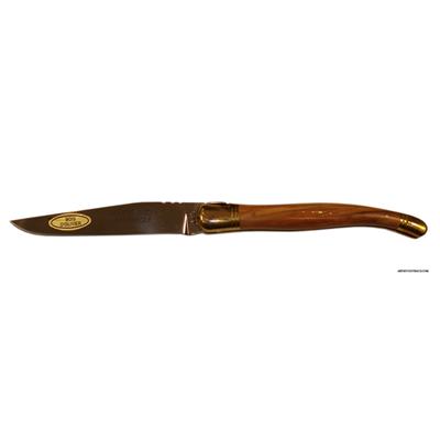 Laguiole knife - Olivewood handle - Brass bolsters