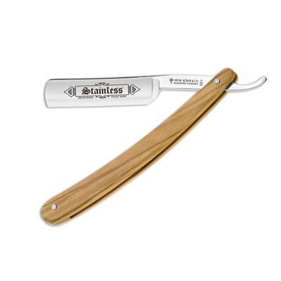Böker straight razor - Stainless steel blade - Olivewood handles