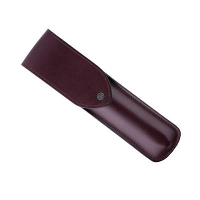 Straight razor pouch - Burgundy leather