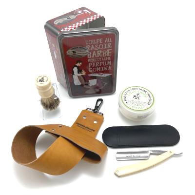 Thiers-Issard Shaving set of 7 pieces - Le Dandy straight razor and its accessories