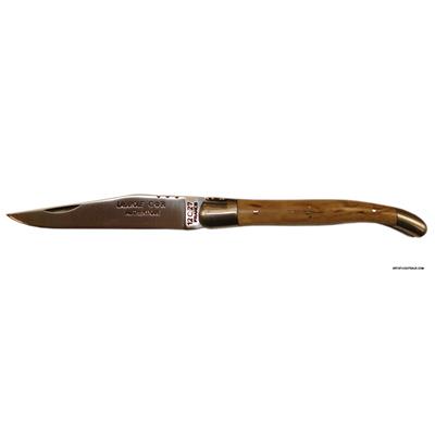 Laguiole Knife with forged fly - Olivewood handle