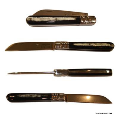 Gouttière knife - Horn handle
