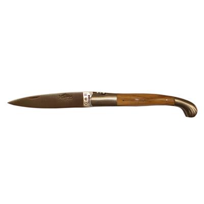 Traveller knife 2 bolsters - 12cm - Olive wood handle