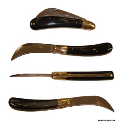 Serpette knife - Real horn handle