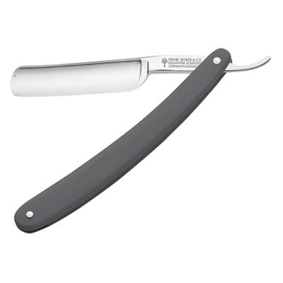 Boker straight razor - 5/8 stainless steel blade - Anthracite grey plastic scales