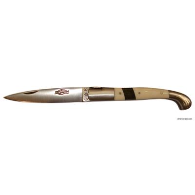 Unique knife - Voyageur 2 bolsters - Ivory handle