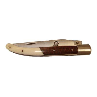 Aveyronnais knife - Checker blade board Bone / Snakewood