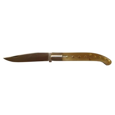 Yatagan Basque knife 11cm - Horn handle with rosettes