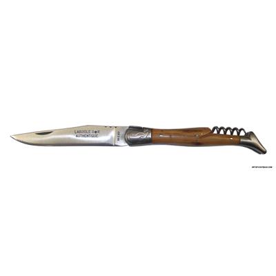 Marianne Laguiole Knife - Juniper handle - mat stainless steel blade - SST bolsters.
