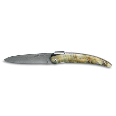 Arverne knife - Damascus- Rams horn handle