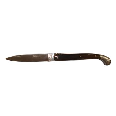 Couteau Voyageur - Lame 10cm - Manche Corne Noire