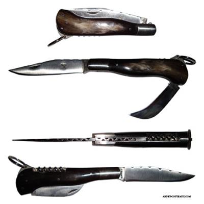 Salers Knife - 3 pieces - Real horn handle