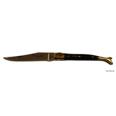 Laguiole Knife "Little boot" - Black horn handle