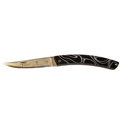Thiers knife 7,5cm - Black and white pvc handle