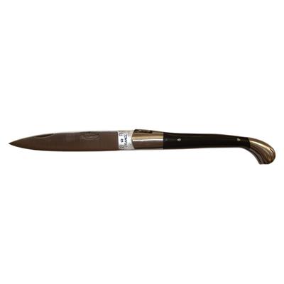 Couteau Voyageur - Lame 10cm - 2 mitres - Manche en Ebène