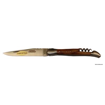 Couteau Laguiole avec tire-Bouchons - Manche Loupe de Thuya