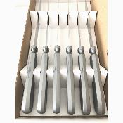 Coffret 6 couteaux Chien - Manche plastique metal gris