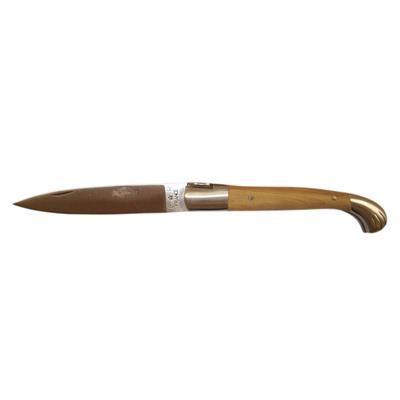 Couteau Voyageur - Lame 10cm - 2 mitres - Manche en Genévier