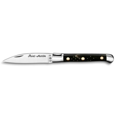 Couteau Saint Martin 11cm - Manche Corne noire avec rosettes