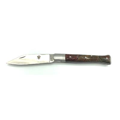 Couteau Kenavo - Manche résine avec incrustation motif feuilles