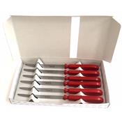 Coffret 6 couteaux Chien ® - manche en plastique rouge